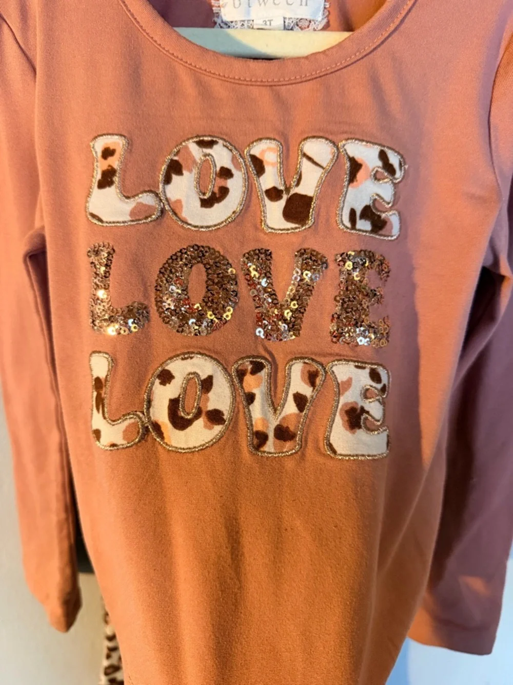 3T "LOVE" Leopard Kids Matching Set - Picture 2 of 6
